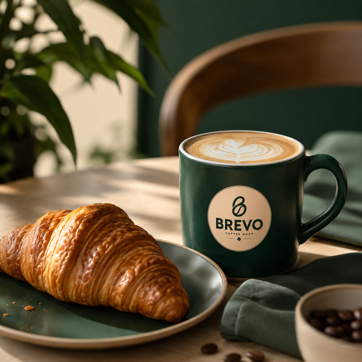 BREVO latte art coffee